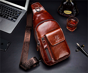 Leather Cross Body Sling Bag For iPhone